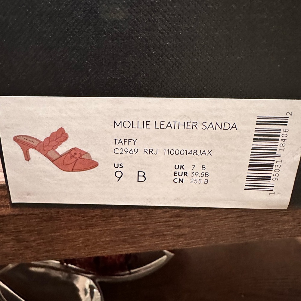 Coach Pink Braided Strap Women's Heels - Picture 4 of 5